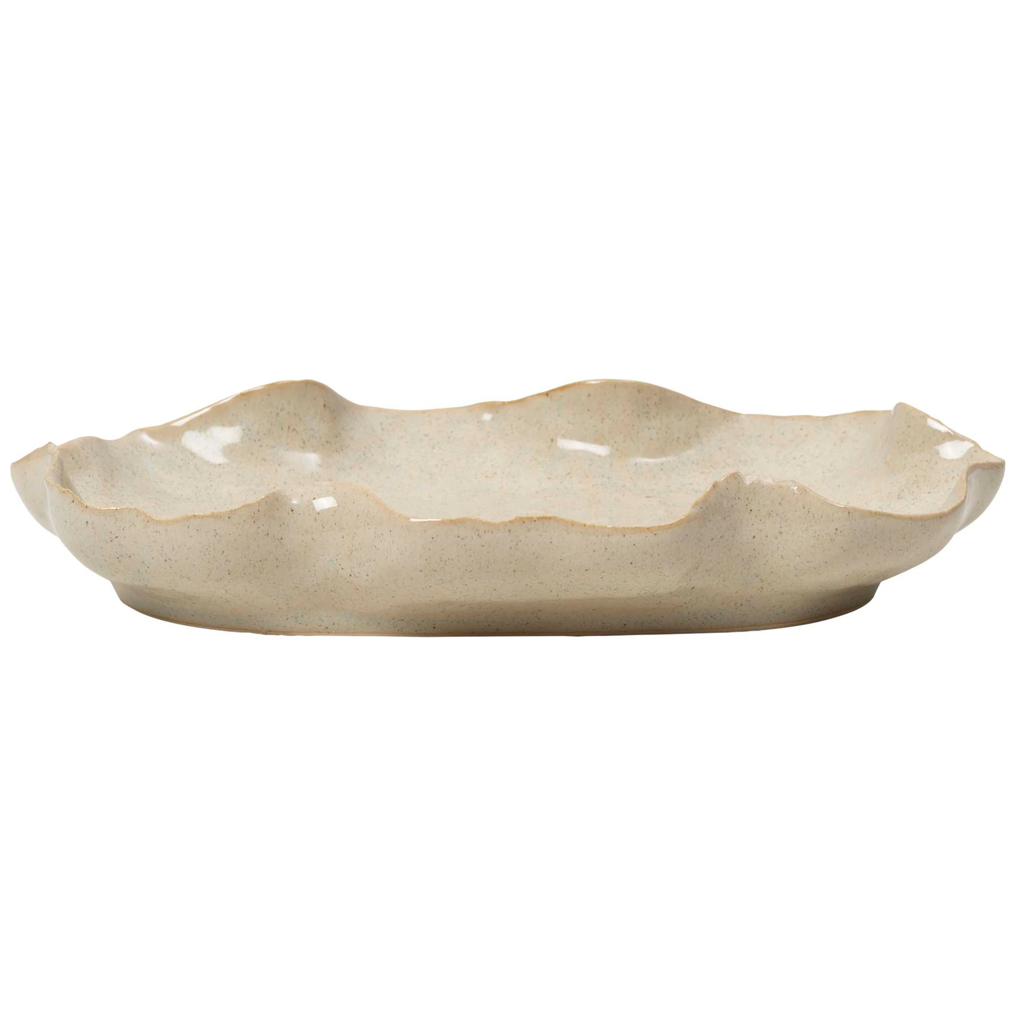 Broste Copenhagen Cori Deco Serveringsfat 16,5 Cm - Serveringsfat Keramikk White Cream - 14447072