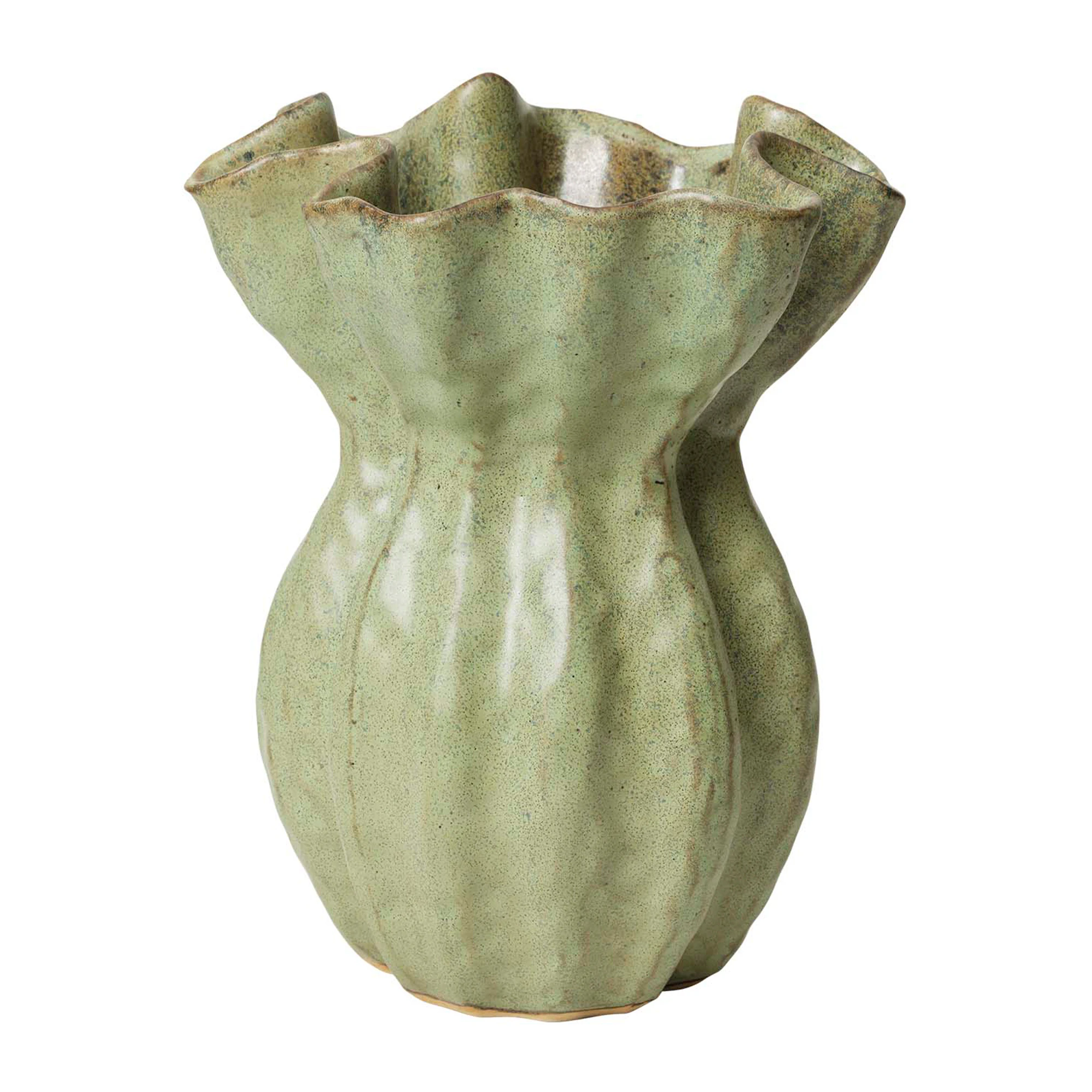 Broste Copenhagen Cori Vase Liten Antikkgr&oslash;nn - Vaser Keramikk Antique Green - 14447076