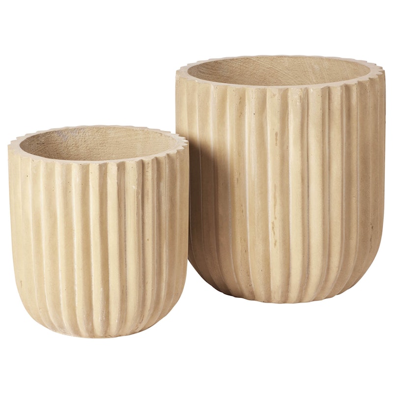 Fiber Krukker Antique Beige, 2-pk