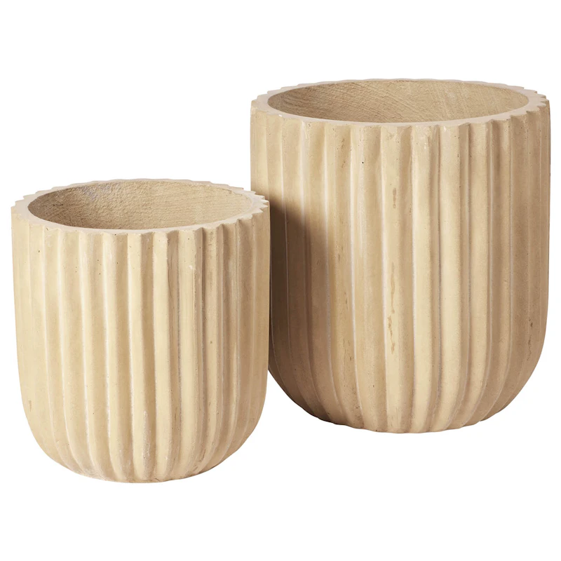 Fiber Krukker Antique Beige, 2-pk