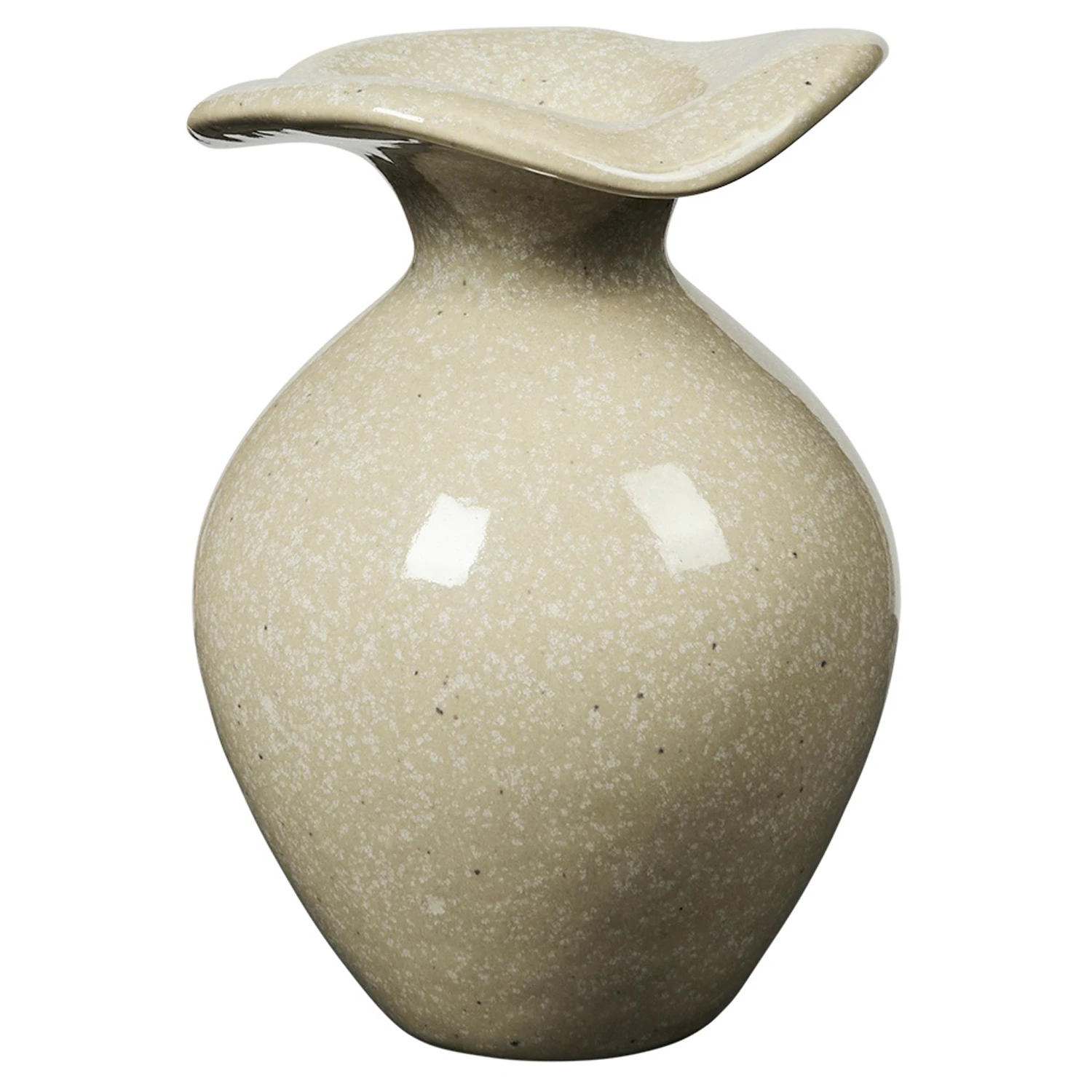 Broste Copenhagen Florentina Vase 14 Cm  -  Vaser Stengods Beige - 14445442