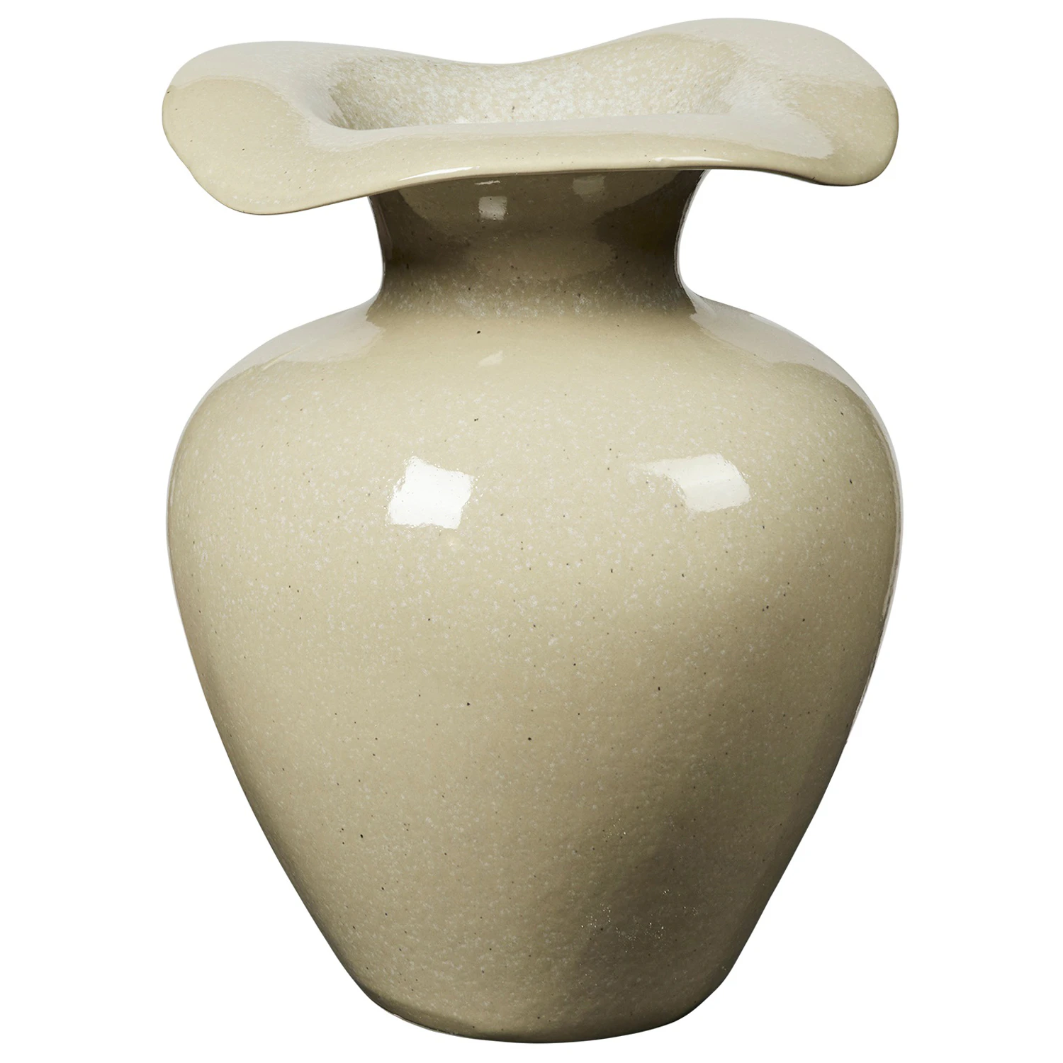 Broste Copenhagen Florentina Vase 32 Cm  -  Vaser Stengods Beige - 14445444