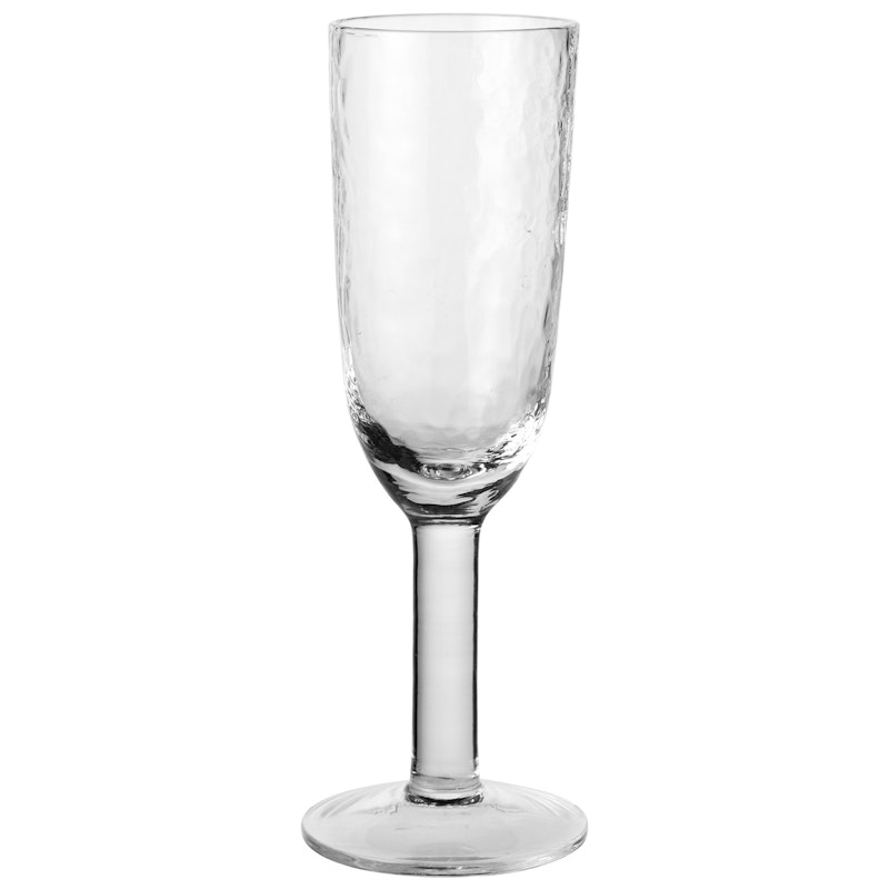 Hammered Champagneglass, Klar