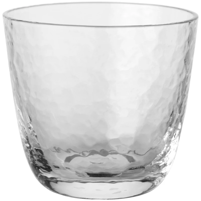 Hammered Tumblerglass, Klar