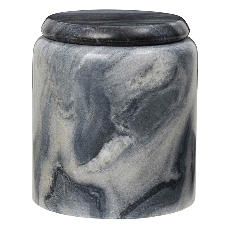 Hedvig Krukke 11 cm, Sort Marmor