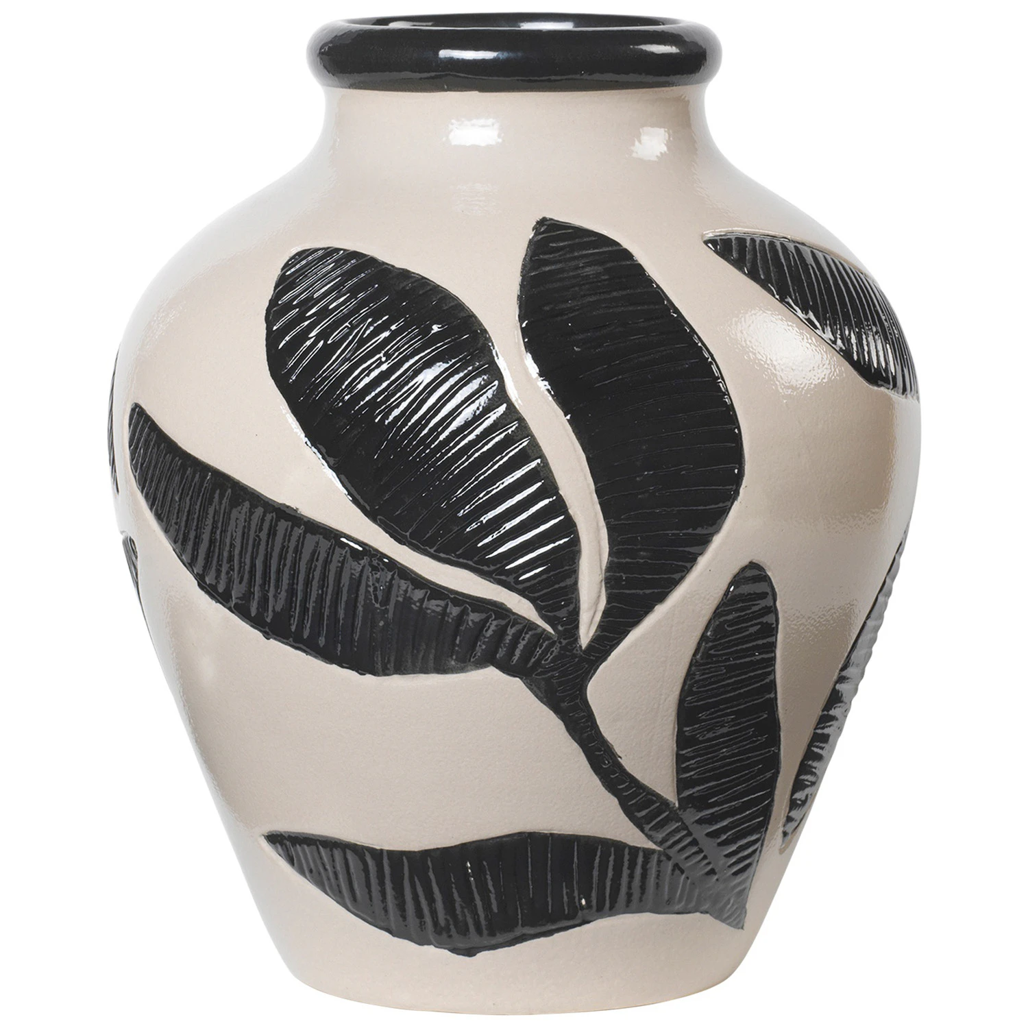 Broste Copenhagen Herbert Vase 30 Cm -  Vaser Keramikk Sort - 14463440
