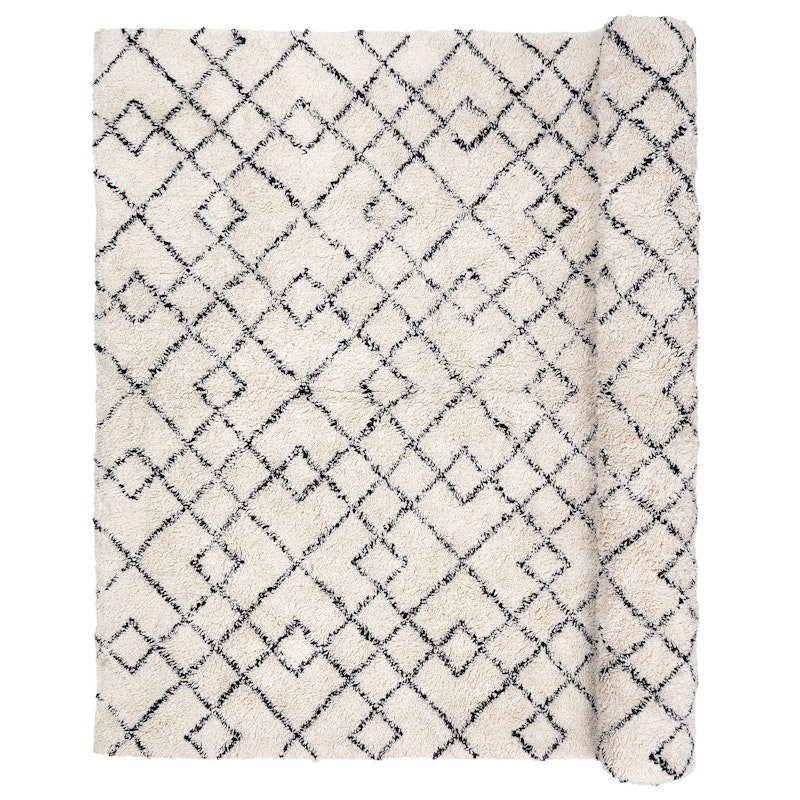 Janson Teppe 200x300cm, Ivory/Black