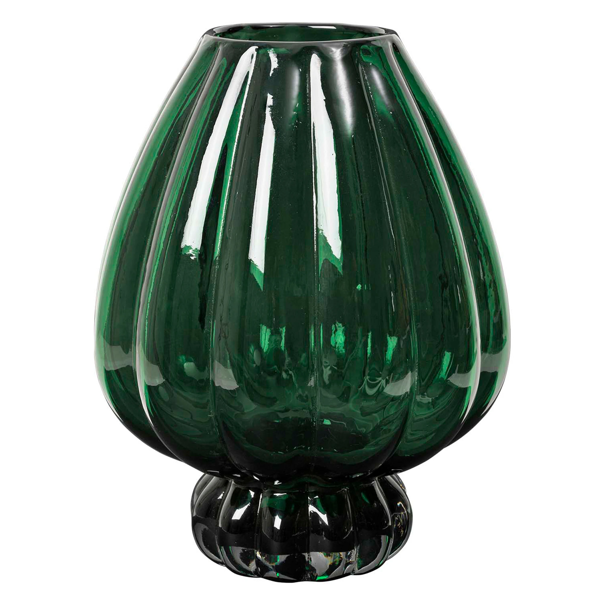 Broste Copenhagen Malou Vase M&oslash;rkegr&oslash;nn - Vaser Munnbl&aring;st Glass M&oslash;rk Gr&oslash;nn - 14485088