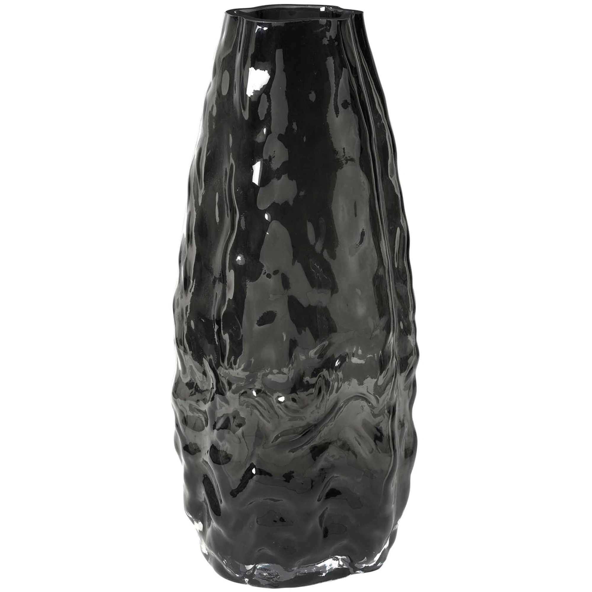 Broste Copenhagen Milla Vase Stor - Vaser Munnbl&aring;st Glass Gr&aring; - 14485090