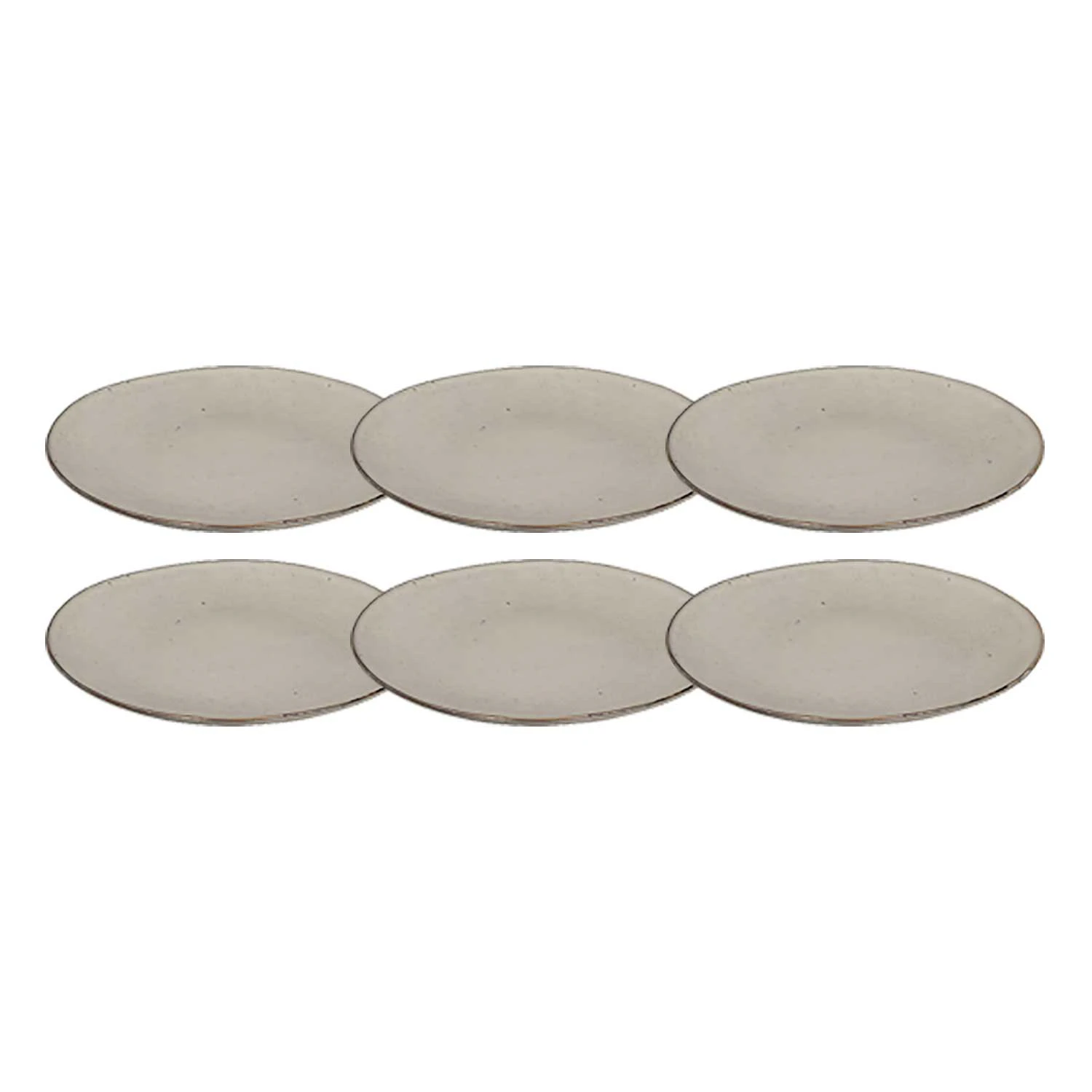 Broste Copenhagen Nordic  Plate 26 Cm 6 Pcs -  Tallerkener Stengods Sand - 14533019-6pack