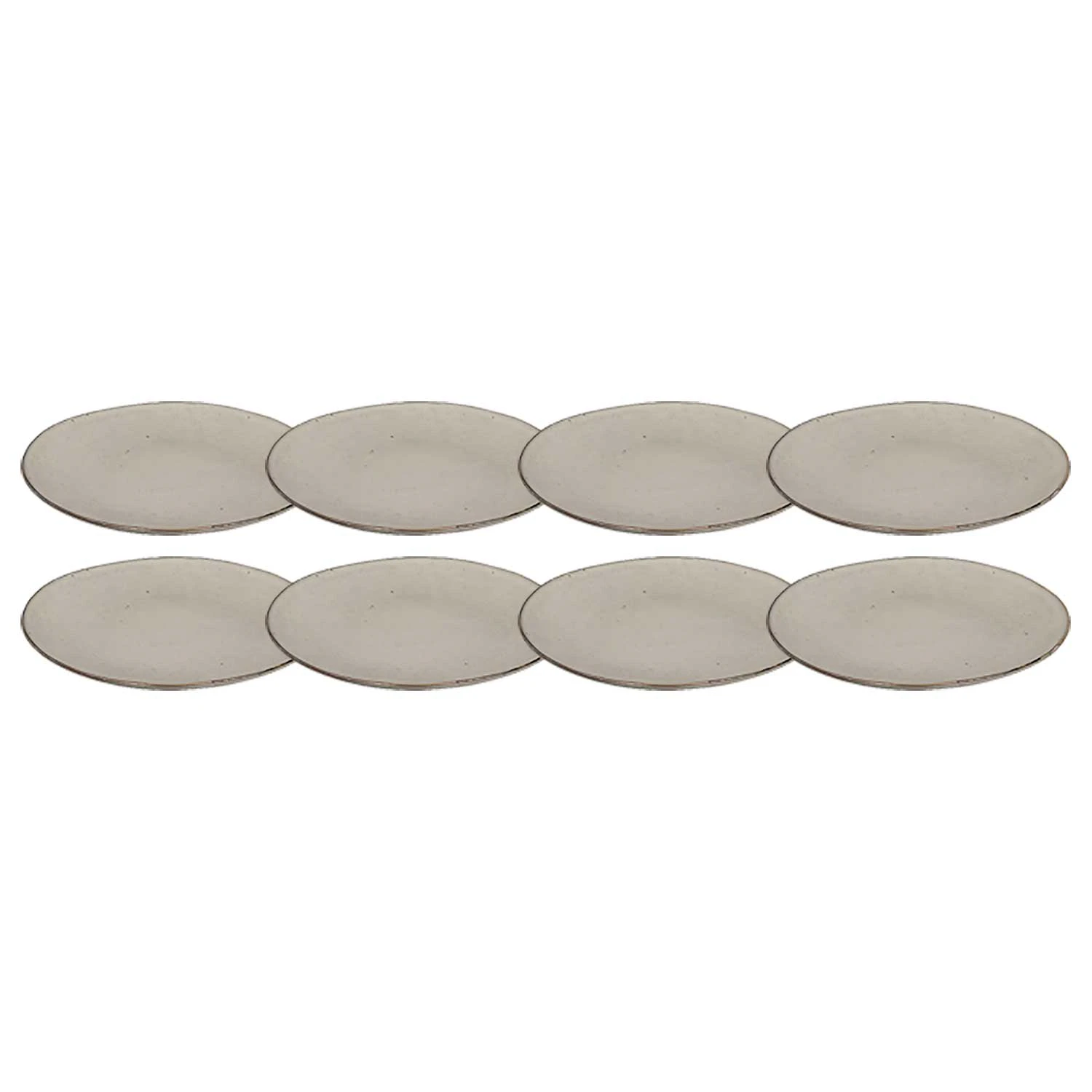 Broste Copenhagen Nordic  Plate 26 Cm 8 Pcs -  Tallerkener Stengods Sand - 14533019-8pack