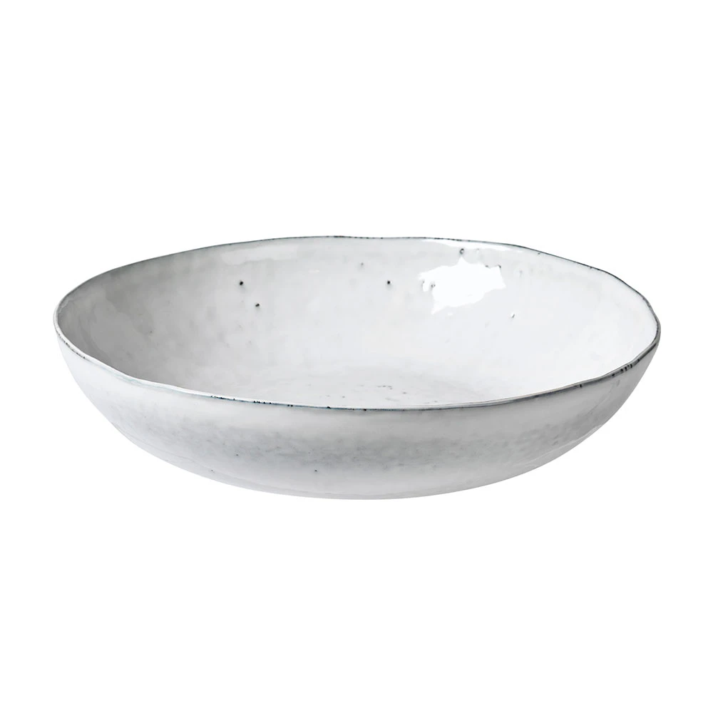Broste Copenhagen Nordic  Sk&aring;l 34,5 Cm  -  Serveringssk&aring;ler Stengods Sand - 14533089