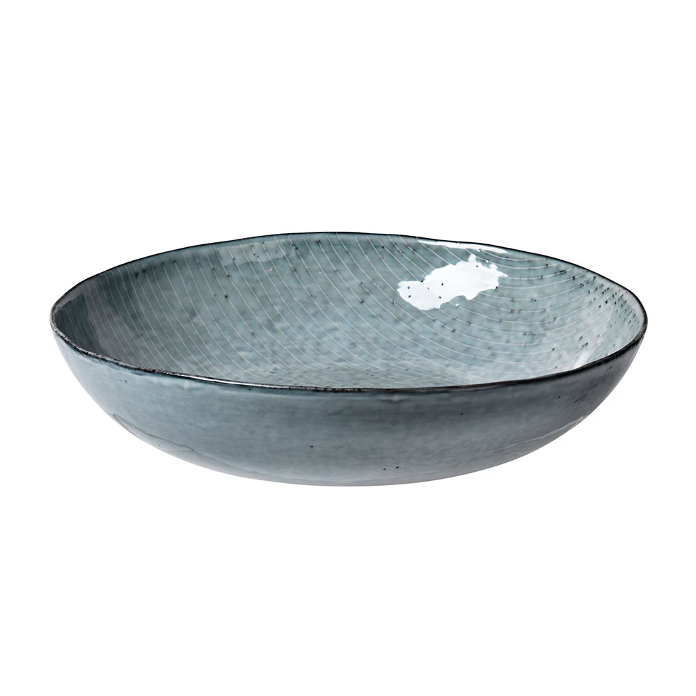 Broste Copenhagen Nordic Sea Sk&aring;l 34,5 Cm  -  Serveringssk&aring;ler Stengods Gr&aring; - 14533088