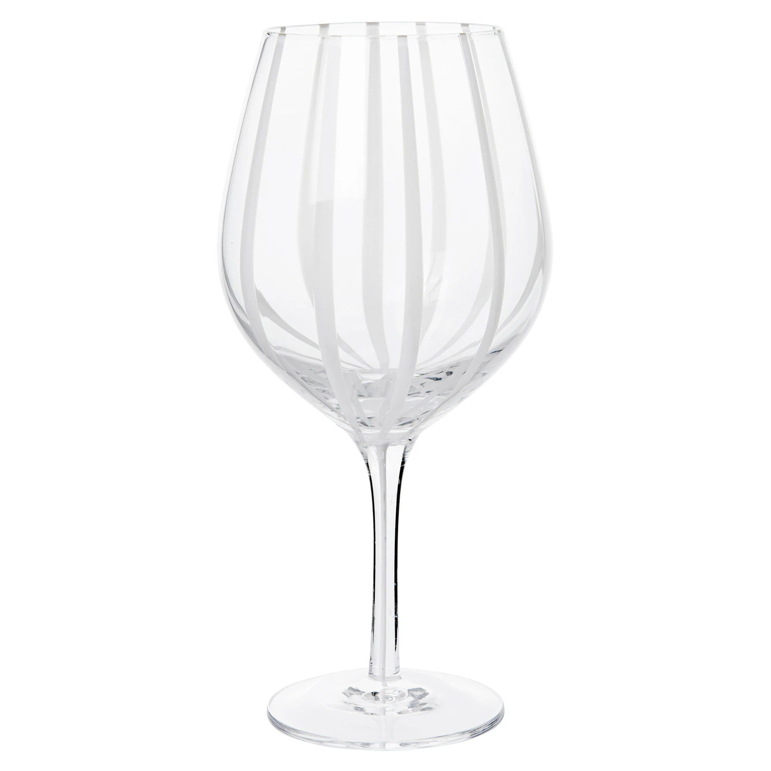 Broste Copenhagen Striped R&oslash;dvinsglass 65 Cl -  Vinglass Munnbl&aring;st Glass Klar - 14496256