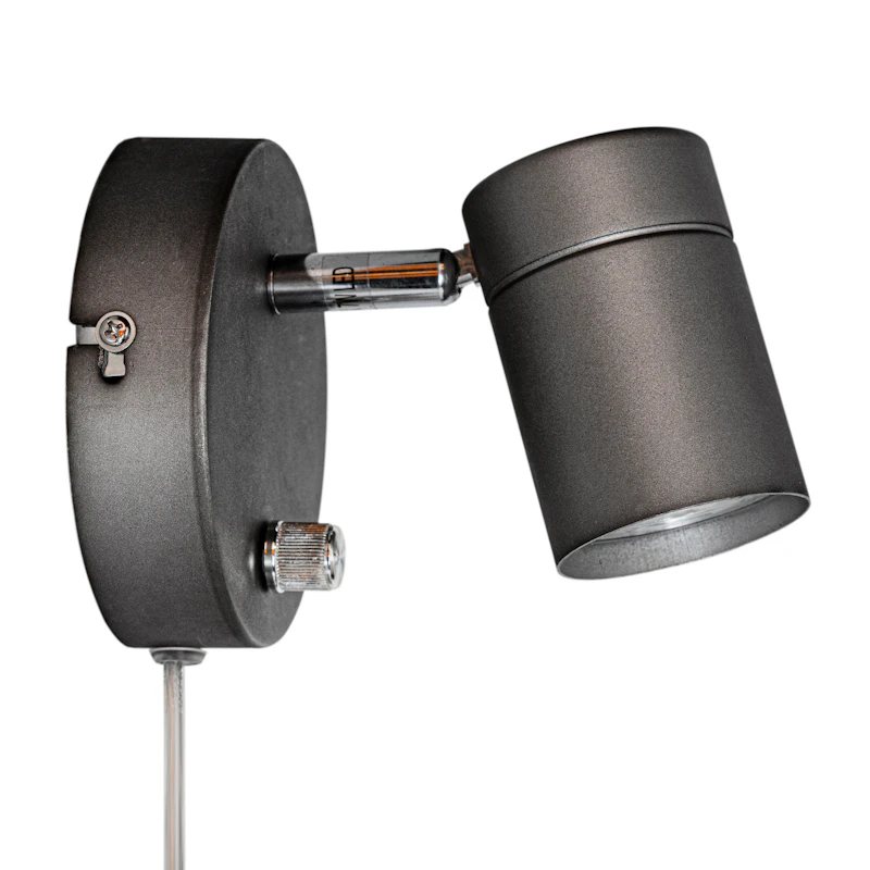 Correct Vegglampe, Steel Grey