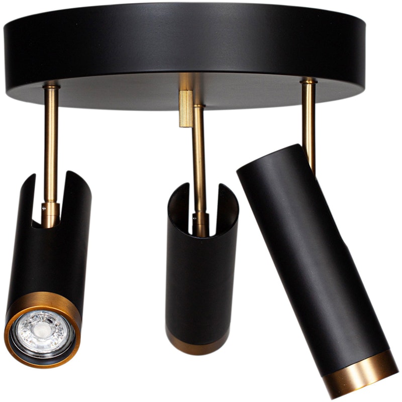 Puls 3 Vegglampe, Matt Black