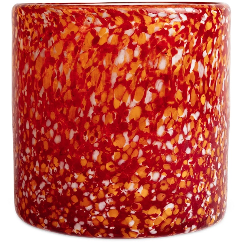 Calore Lysestake / vase M, Rød/Oransje