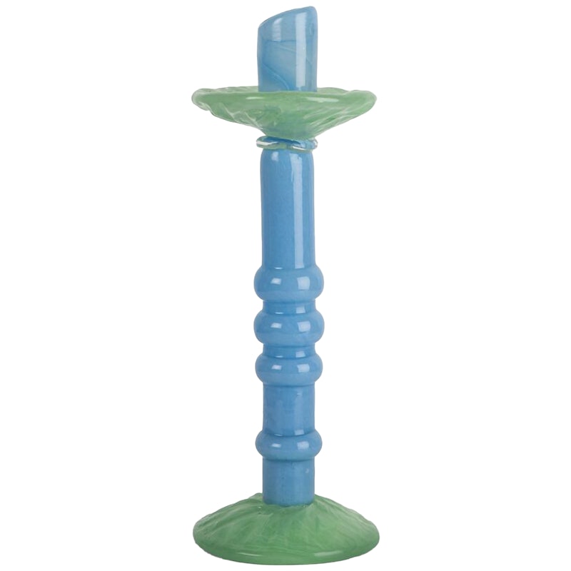 Lara Lysestake 32 cm, Blå / Minty Green