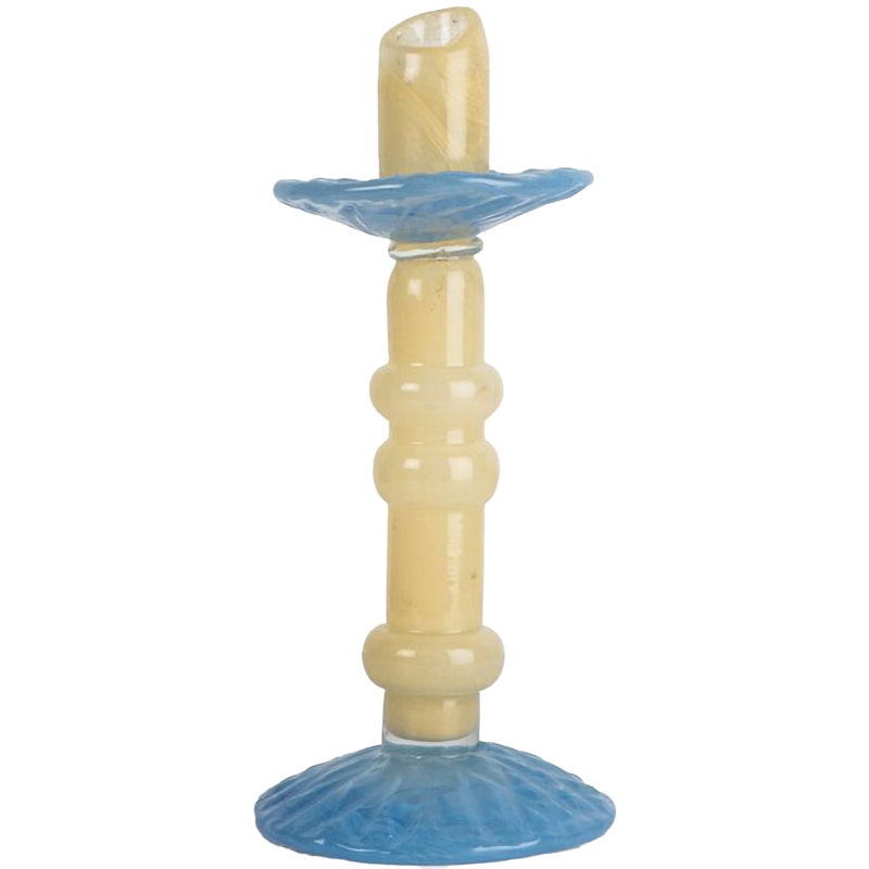 Lara Lysestake 26 cm, Lyseblå / Lys Beige