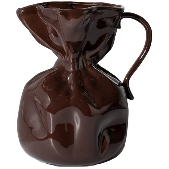 Byon Crumple Vase - Vaser Porselen Brun - 5260906804