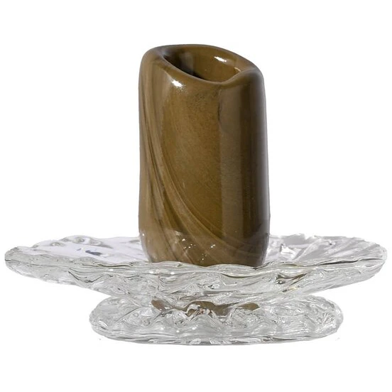 Byon Lara Candlestick Lysestake 9 Cm / Klar - Tilbeh&oslash;r Lysestaker & Lyslykter Munnbl&aring;st Glass Gr&oslash;nn - 5280607800