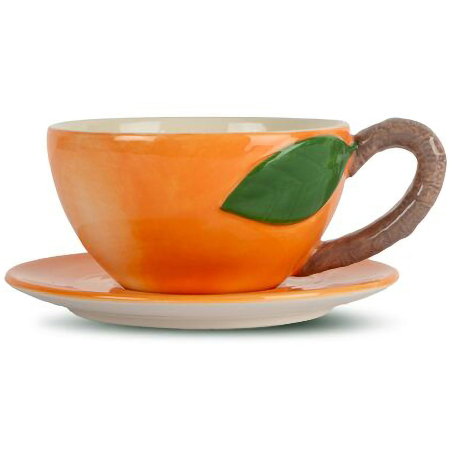Byon Peach Kopp Med Tallerken -  Kaffekopper Dolomitt Keramikk Orange - 5228660511