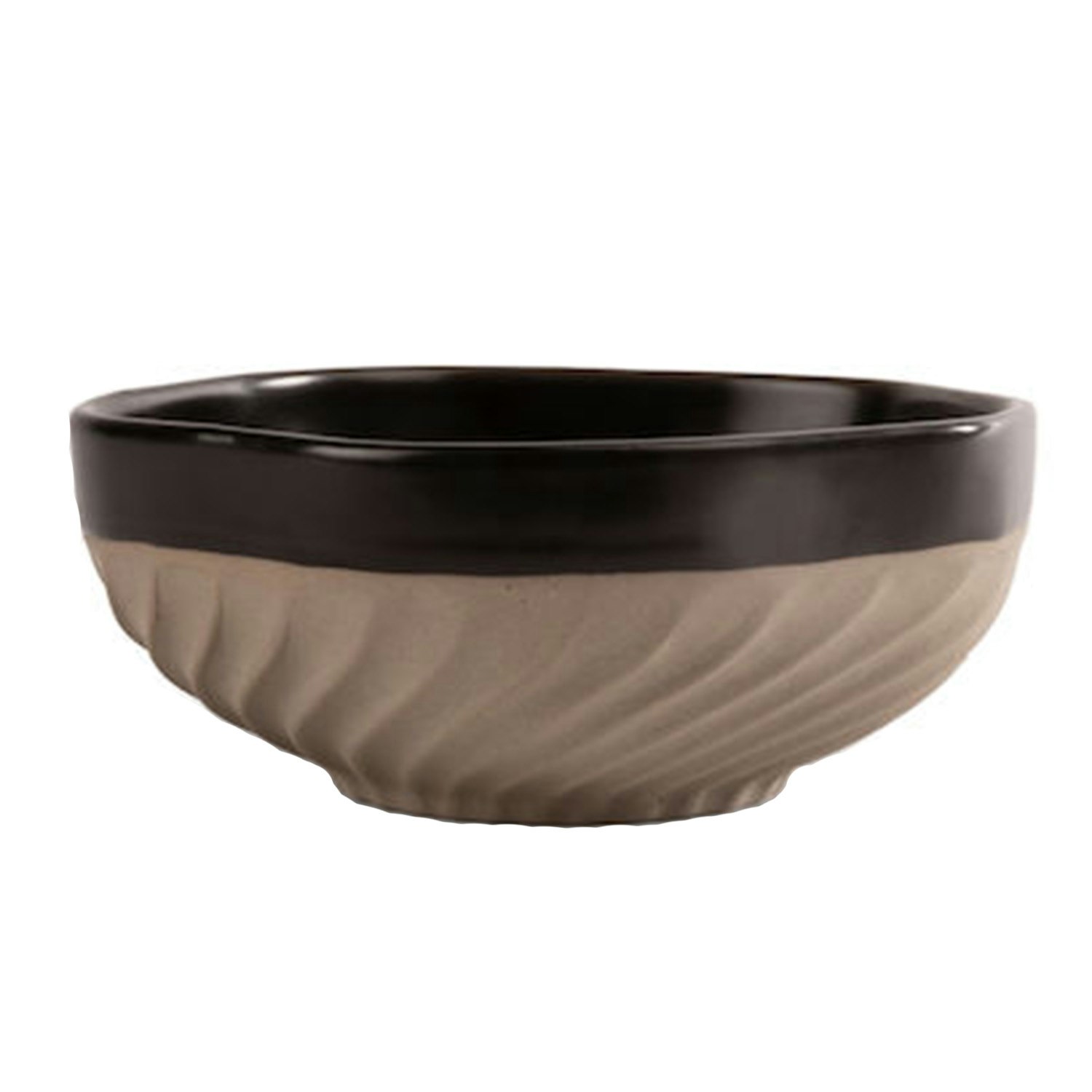 Byon Swirl Sk&aring;l Svart/ -  Serveringssk&aring;ler Stengods Beige - 5283908501