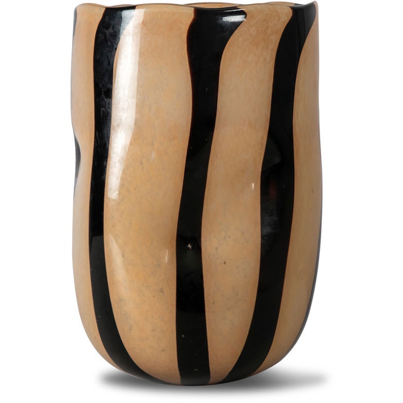 Curt Vase 30 cm, Svart / Beige