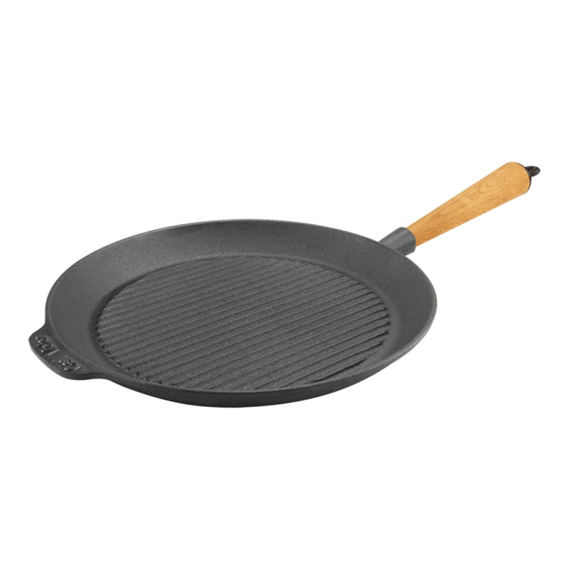 Grillpanne 28 cm med Håndtak I Bøk