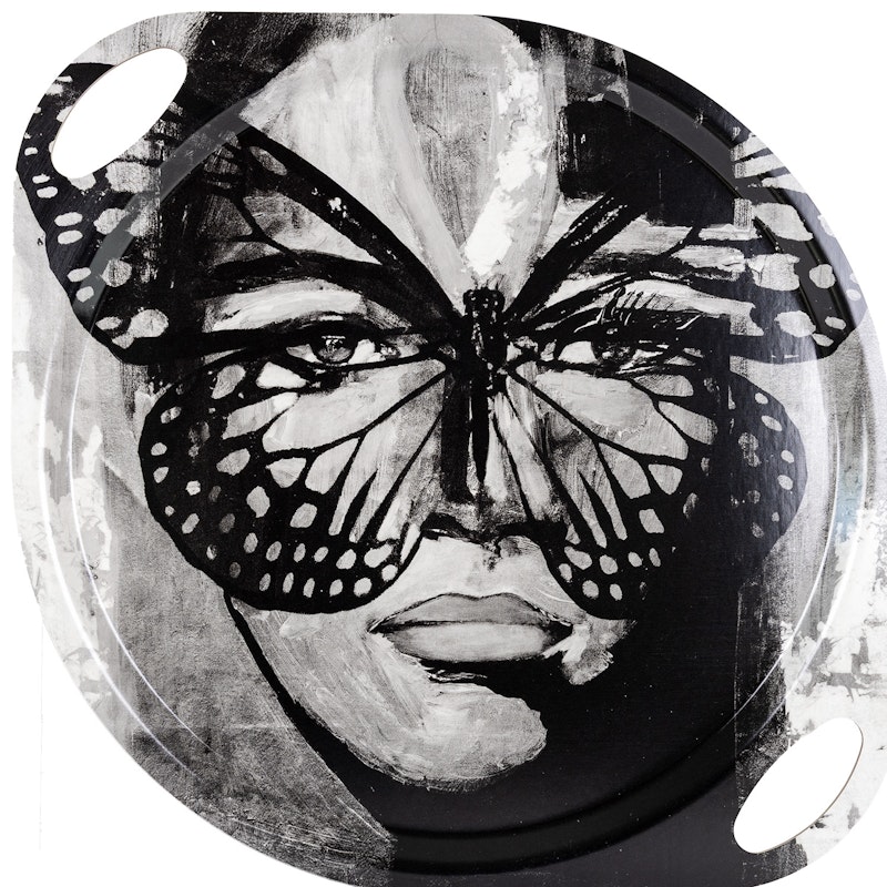 Golden Butterfly B&W Brett Med Håndtak, 38 cm