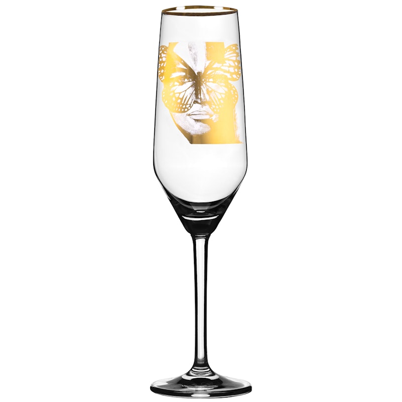 Golden Butterfly Champagneglass 30 cl, Gull