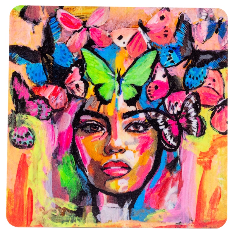 Coming Back to Life Glassunderlag 9x9 cm, Multi