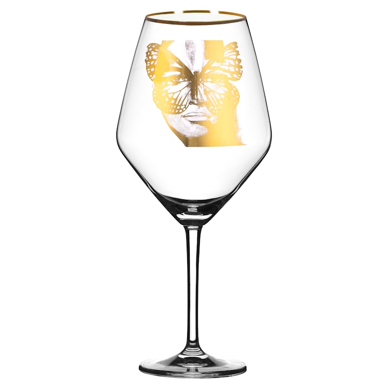 Golden Butterfly Rødvinsglass 75 cl, Gull