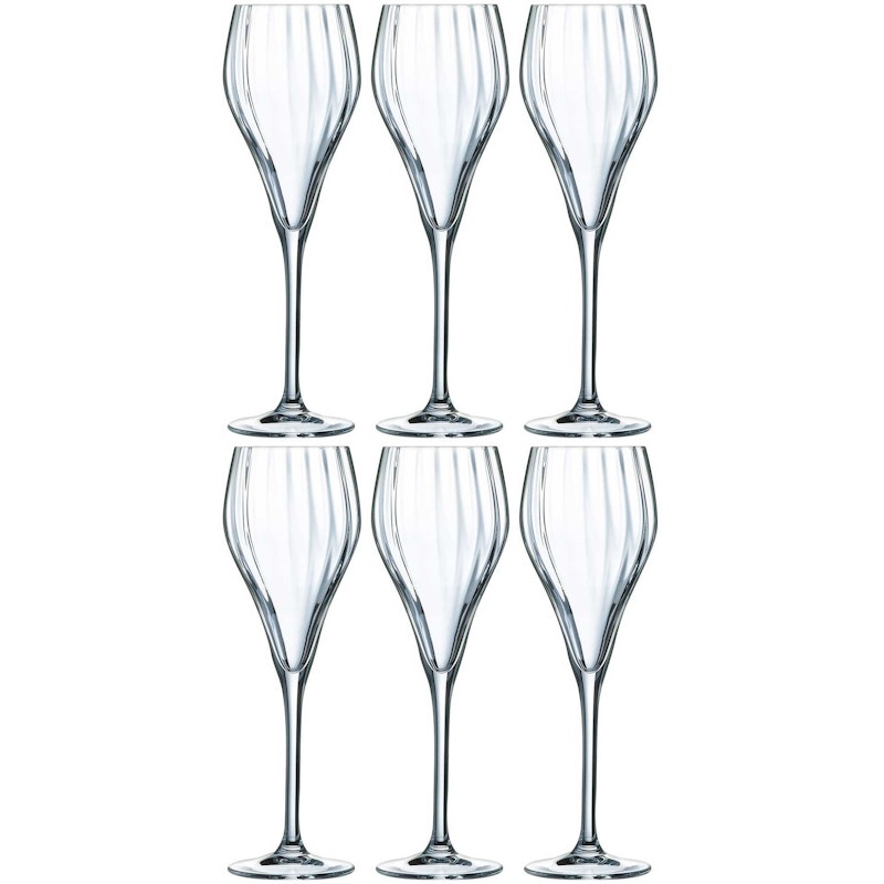 Symétrie Champagneglass 16 cl Transparent, 6-pk