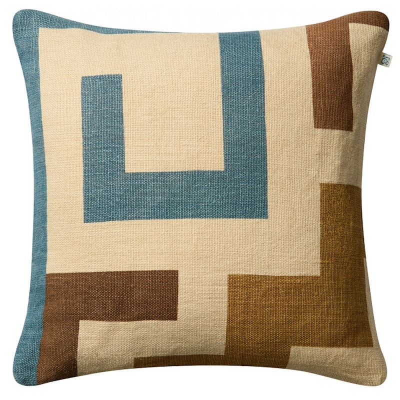 Aman Putetrekk 50x50 cm, Heaven Blue / Taupe / Khaki