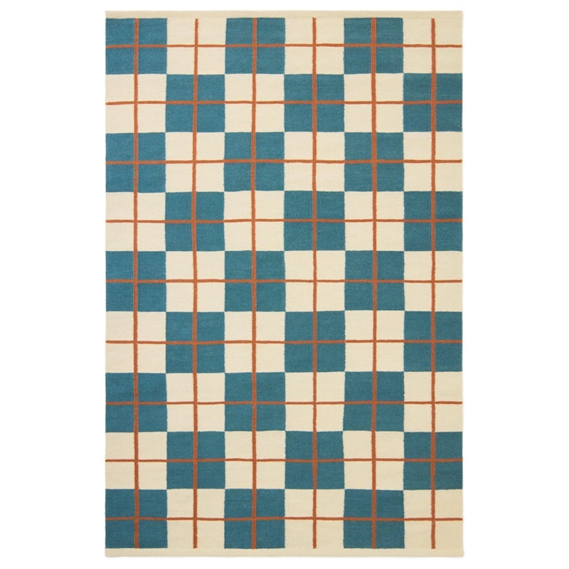 Haveli Ullteppe 180x270 cm, Heaven Blue / Rust