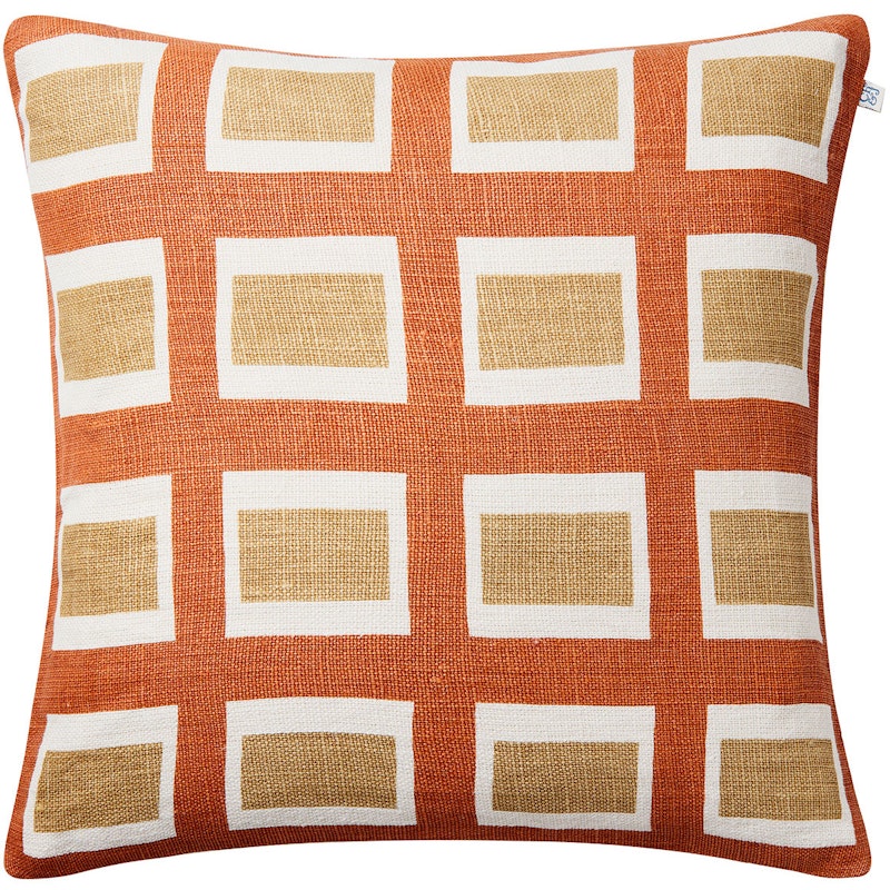 Hira Putetrekk 50x50 cm, Apricot Orange / Khaki