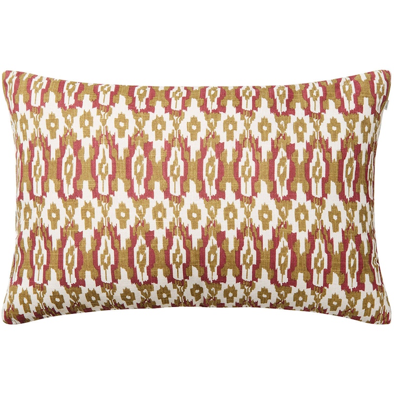 Ikat Delhi Pute Utendørs 40x60 cm, Beige / Mineral Red