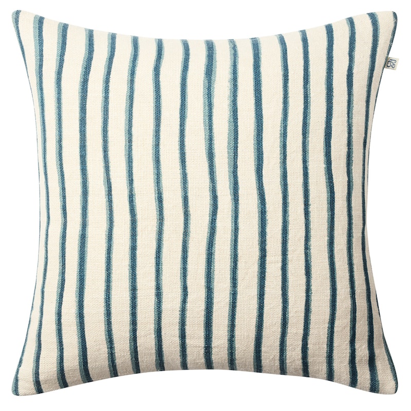 Jaipur Stripe Putetrekk 50x50 cm, Heaven Blue/Palace Blue