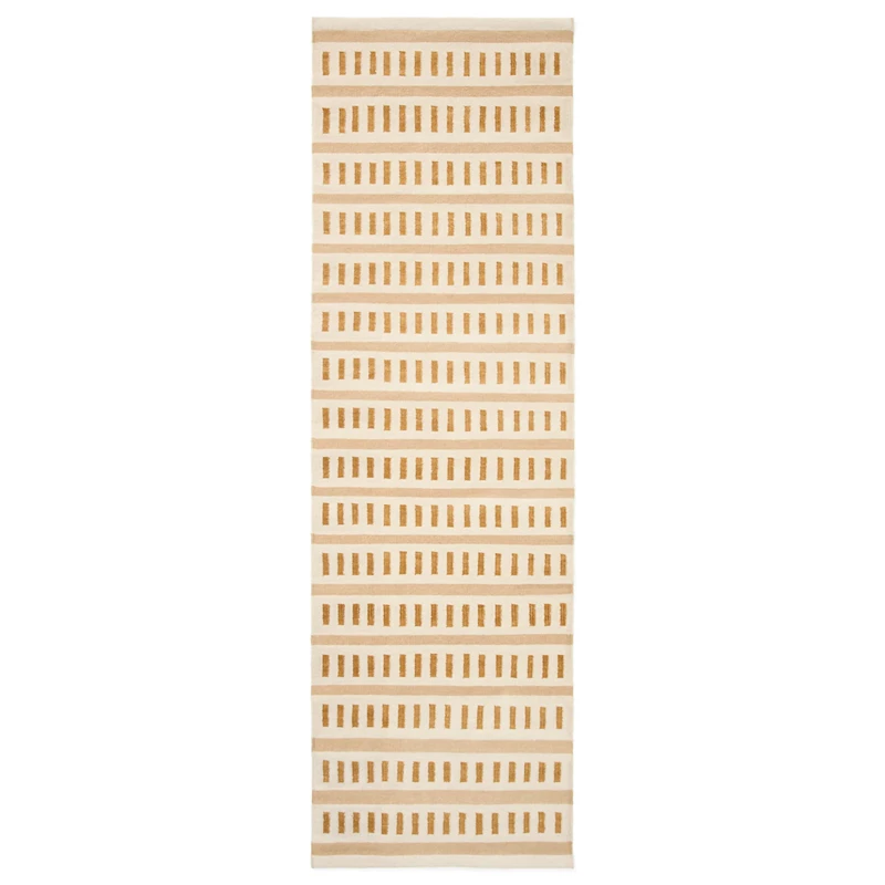 Ladakh Ullteppe 80x250 cm, Hvit / Beige / Masala Yellow