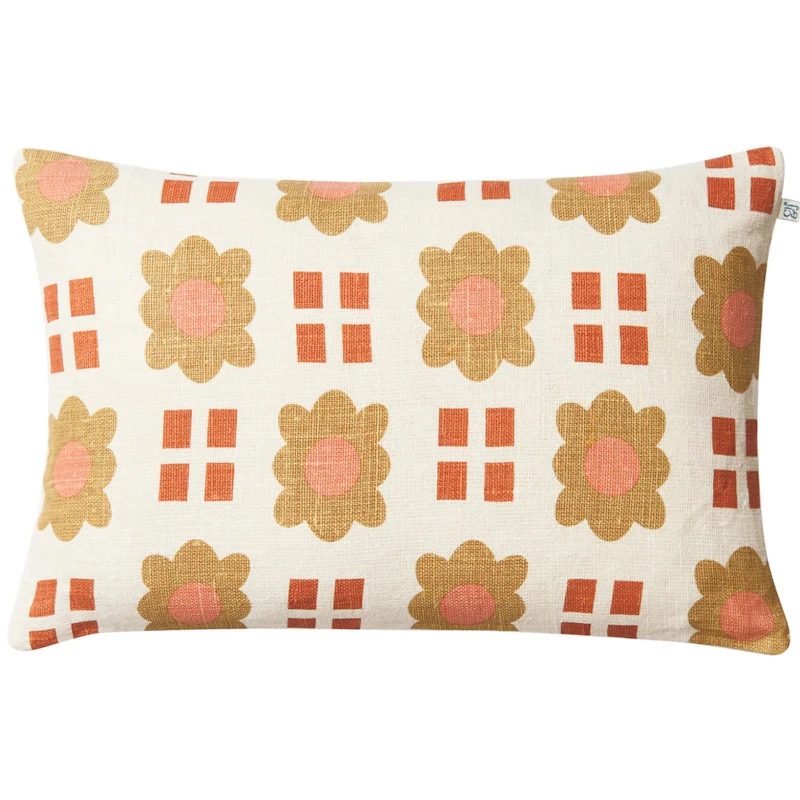 Lalit Putetrekk 50x50 cm, Apricot Orange / Khaki