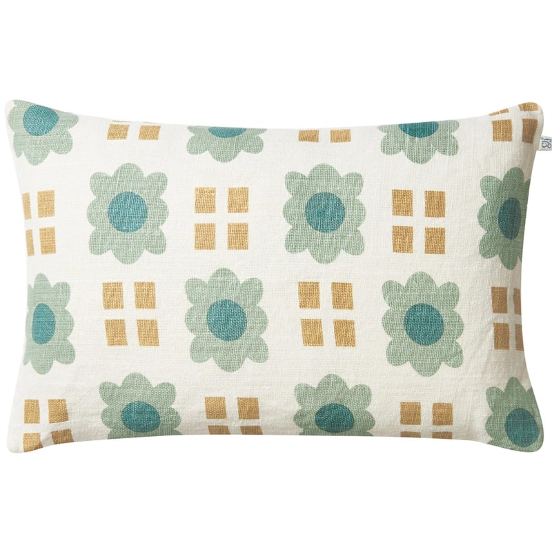 Lalit Putetrekk 50x50 cm, Aqua / Khaki