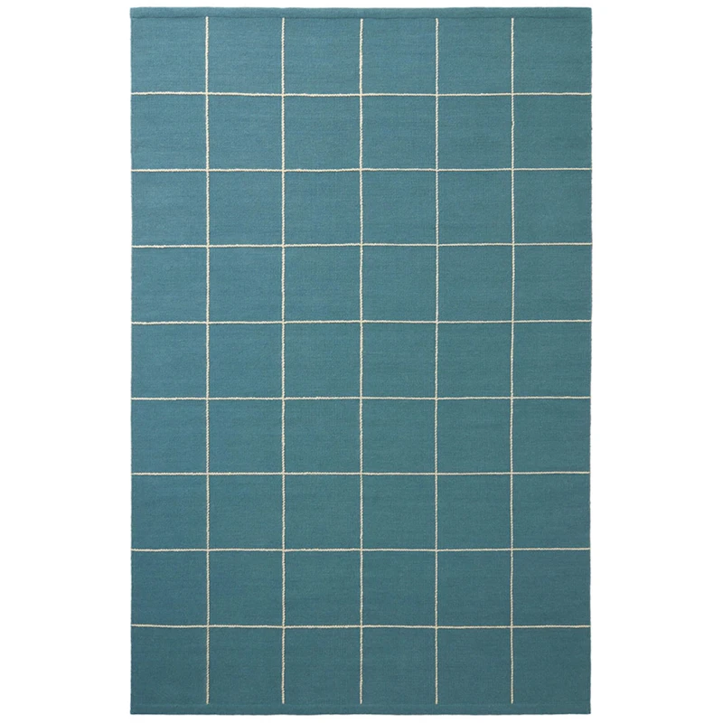 Milan Teppe 180x270 cm, Blå / Off-white