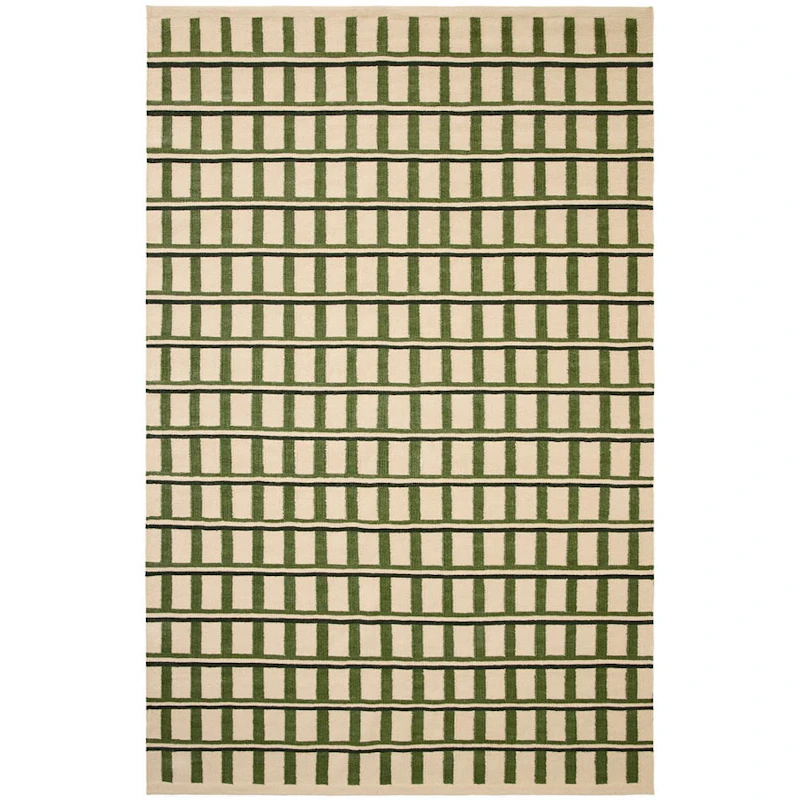 Mysore Teppe 180x270 cm, Off-white / Grønn / Mørkegrønn