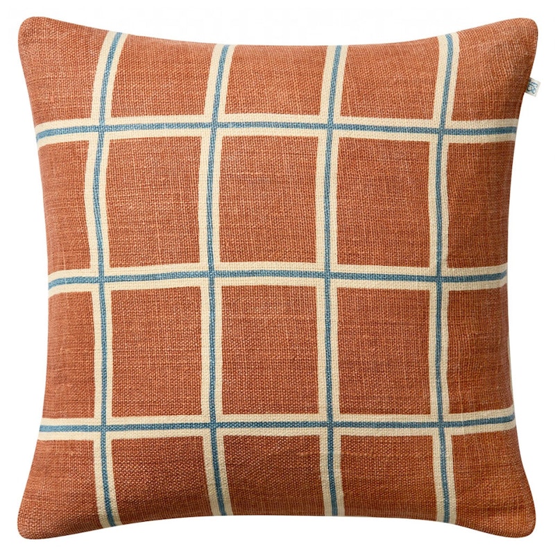 Raha Putetrekk 50x50 cm, Apricot Orange / Sky Blue