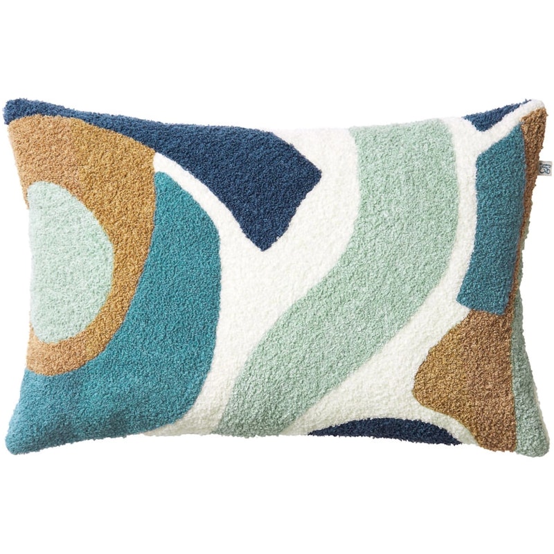 Sanskriti Putetrekk Bouclé 40x60 cm, Aqua / Sky Blue