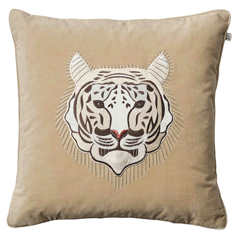 White Tiger Putetrekk 50x50 cm, Beige