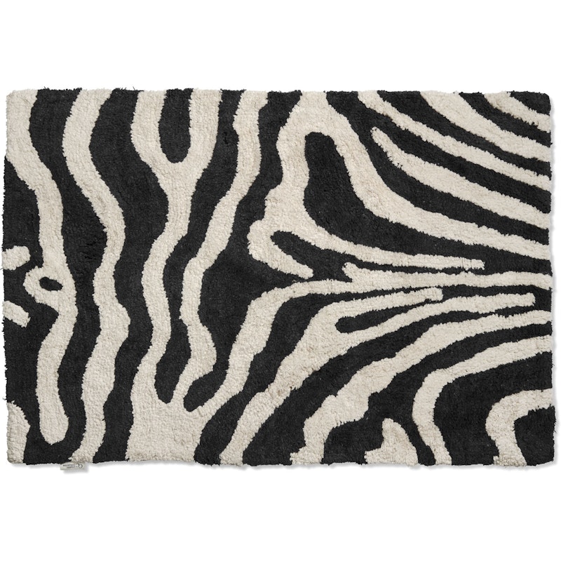 Zebra Baderomsteppe 60x90 cm, Svart/Hvit