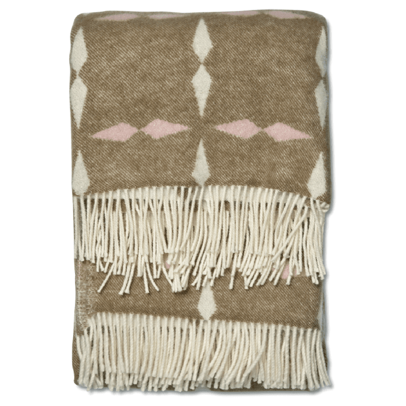 Tile Ullteppe 130x180 cm, Hvit / Rosa / Beige