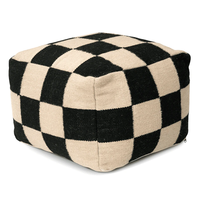 Square Puff 50x50 cm, Sort
